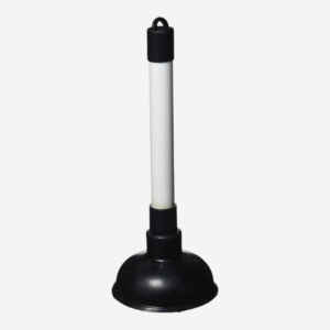 Merriway 100mm Sink Plunger with 225mm Plastic Handle Diameter, White/Black